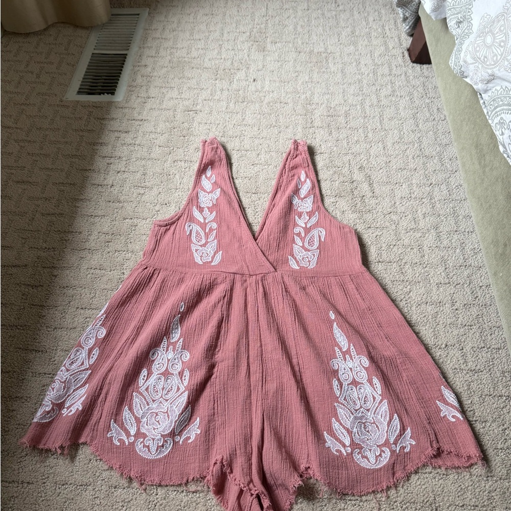 Free People Dusty Pink Songbird Romper